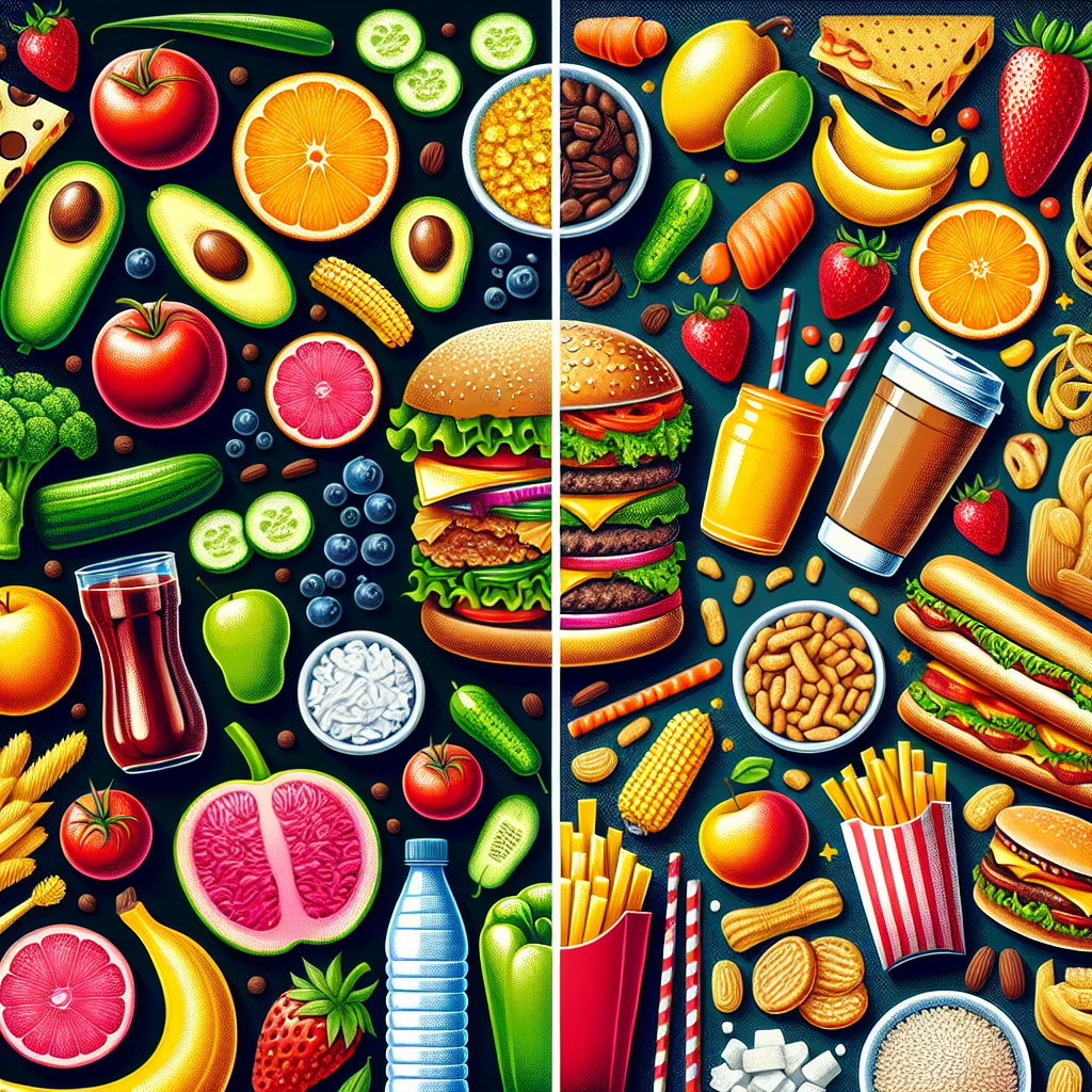 Perbandingan Visual: Gambar Makanan Sehat dan Tidak Sehat untuk Pola Hidup